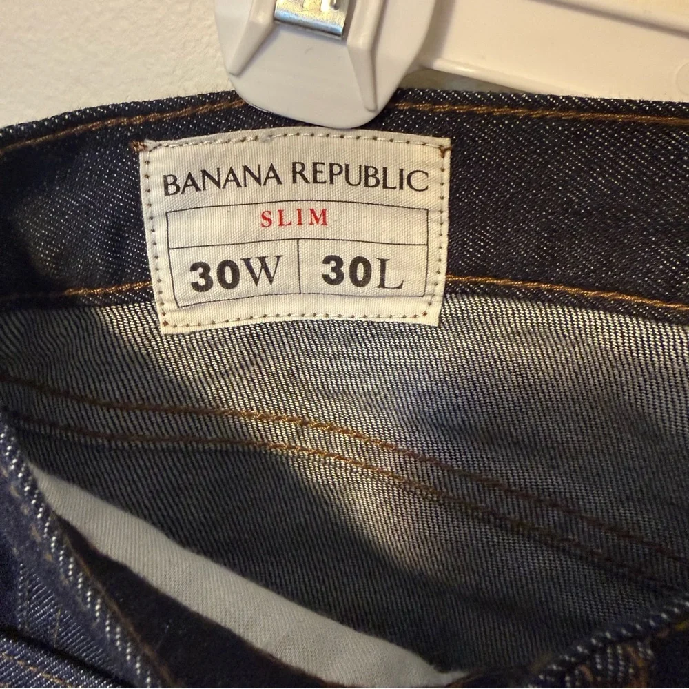 Banana Republic Men's Slim Straight Dark Blue Jeans Size 30x30 EUC
